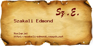 Szakali Edmond névjegykártya